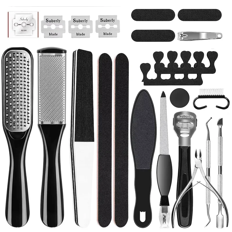 

Pedicure Kit 23 in 1 Stainless Steel Professional Pedicure Tools Set Foot Rasp Peel Callus Dead Skin Remover Feet Care Pedicure