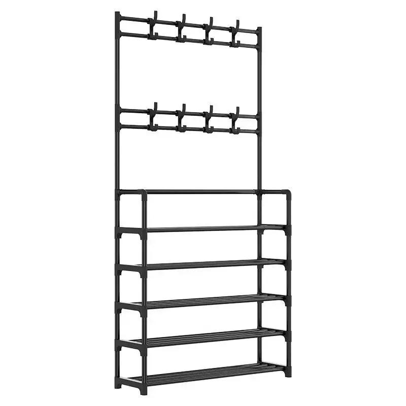 Clothes Hat Hangers Shoe Rack Multi-ayer Shoe Rack Simple Floor Shoes and Hat Racks Load-bearing Living Room Organizer Shelf