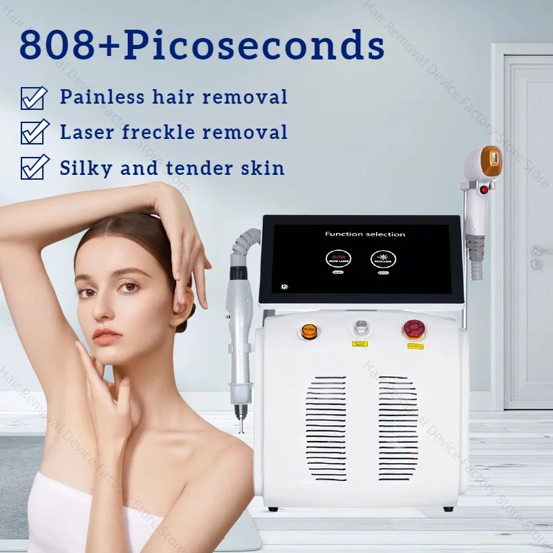 

Diode Laser 2 in 1 Picosecond Laser Tattoo Removal And Hair Removal Switched Machine Pico Second laser Epilator For Women