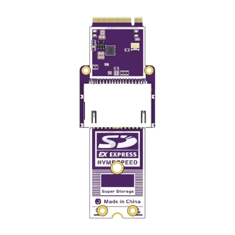 H7BA Internal M.2 Storage Card Reader Board with Full-Size Card Slot, 22 mm and 30 mm Width Sections for Desktop File Transfer