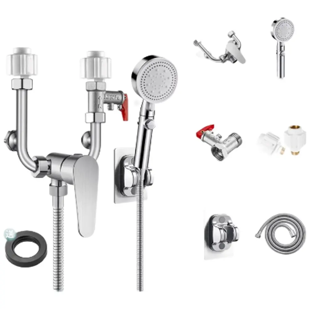 

Electric Water Heater Mixing Valve Electric Mixing Valves For Shower Stainless Steel U-shaped Valve Home Shower Set Switch