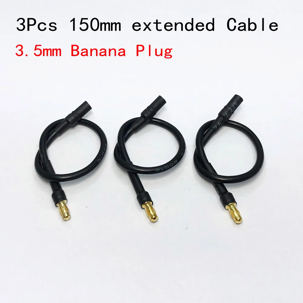 YSIDO 3.5mm 4.0 6.5 Banana Connector Extension Wire 150mm 200mm for RC Drone Car 3650 3660 4274 Motor 30A 40A ESC DIY Parts