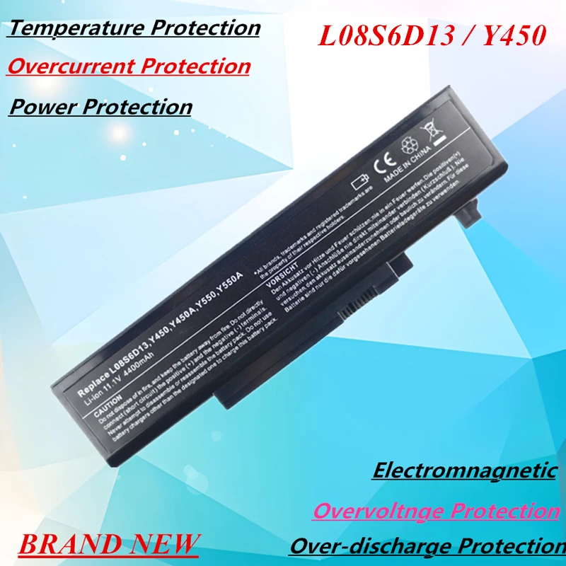 بطارية لابتوب لهاتف لينوفو ايداباد ، Y450 ، Y450 ، 7.5 ، Y450A ، Y450G ، Y550 ، Y550 ، 47 ، Y550A ، Y550P