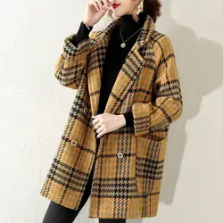 Woolen Coat Women's Autumn and Winter Korean Version Versatile 2024 New Hepburn Style High-end Woolen Coat