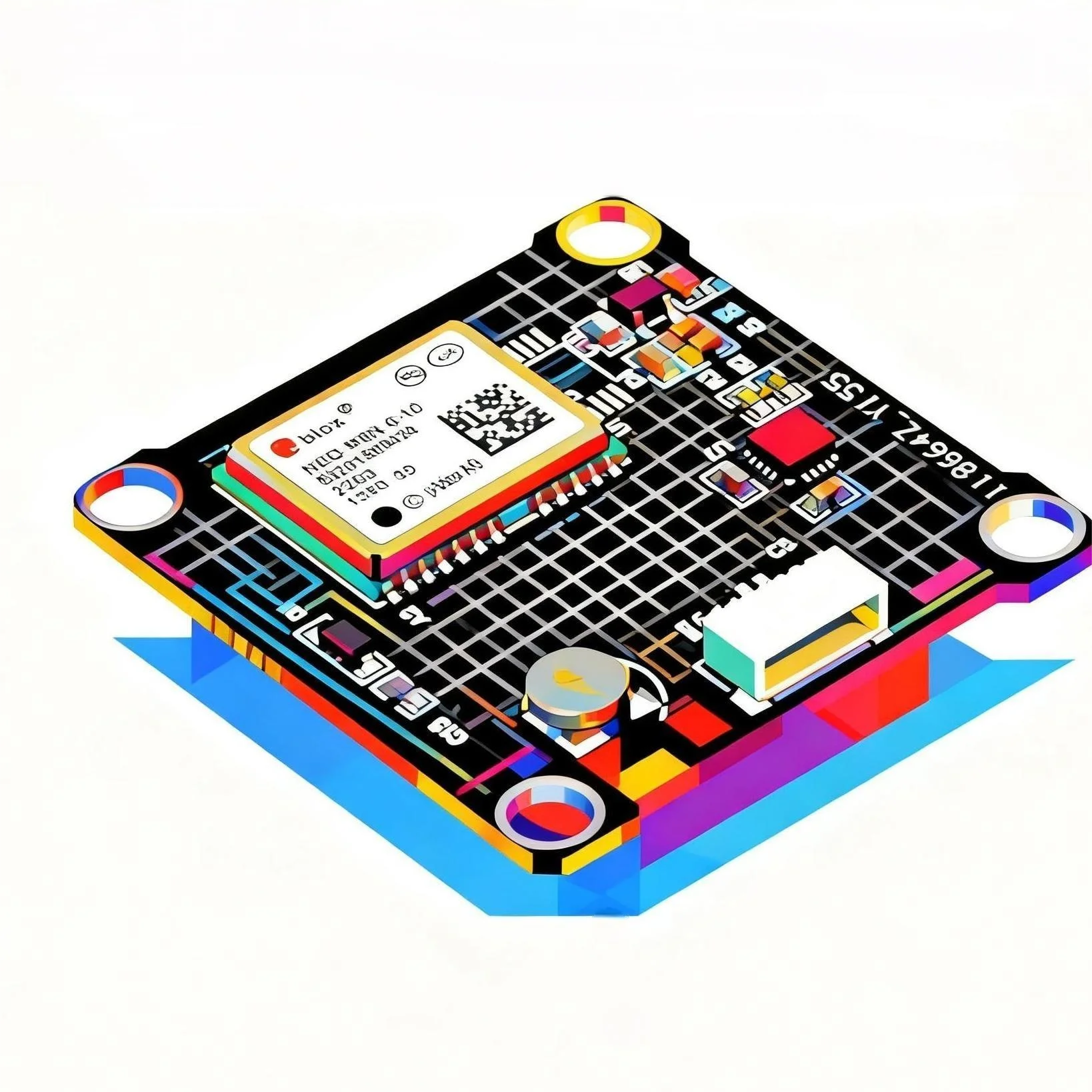 وحدة M8N GPS مع بوصلة QMC5883 لـ F4V3S PLUS التحكم في الطيران QAV250 220 RC الطائرة بدون طيار FPV سباق كوادكوبتر Betaflight INAV #1