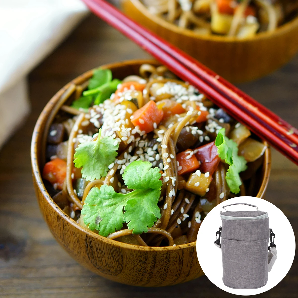 

Bag Thermal Pouch Compact Lightweight Portable Camping Outdoor Travel Lunch Box Food Container Zipper Oxford Cloth