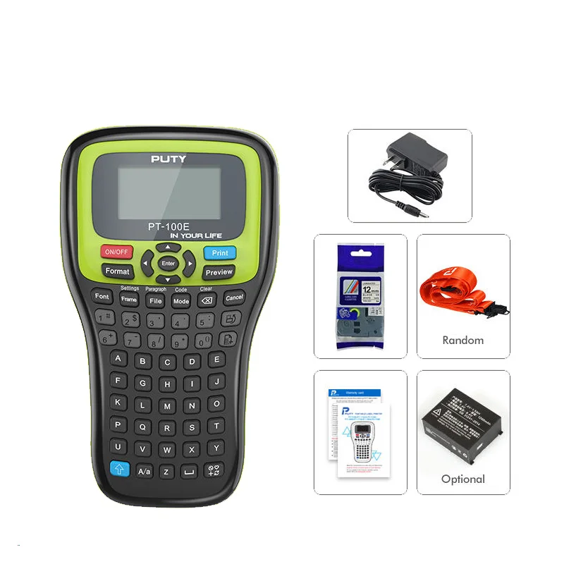 PUTY Printer Supplies Wireless Portable Thermal Handheld Label Maker PT-100E Handheld Sticker Label Lable Printer Machine