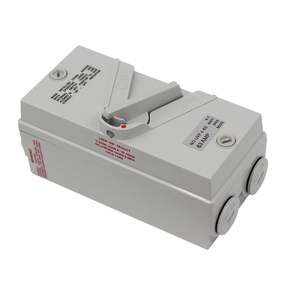 1pcs IP65 Outdoor Waterproof Isolator Switch 3P Waterproof Isolating Switch Three-phase Dustproof Rotary Load Switch 35A