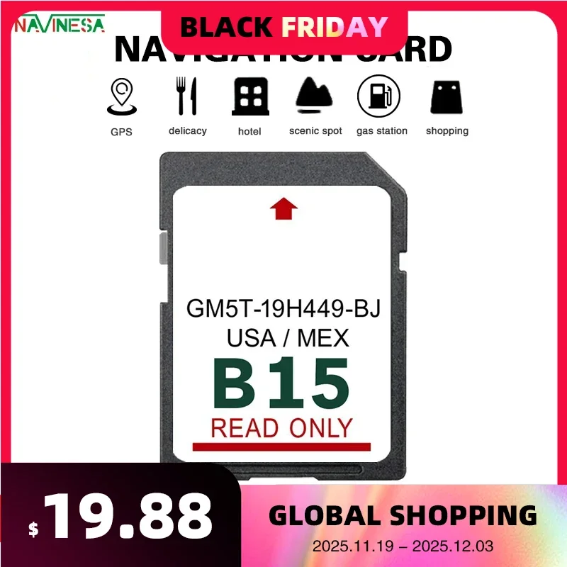 

New for Ford F150 C-Max Multimedia Navigation B15 Maps GPS USA MEX 2024 Sat Nav SD Card 32GB GM5T-19H449-BJ