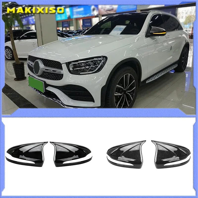 

Car style for Benz GLC260LL new C-class carbon fiber decoration E-class corner rearview mirror shell C260L GLB reversing cover E