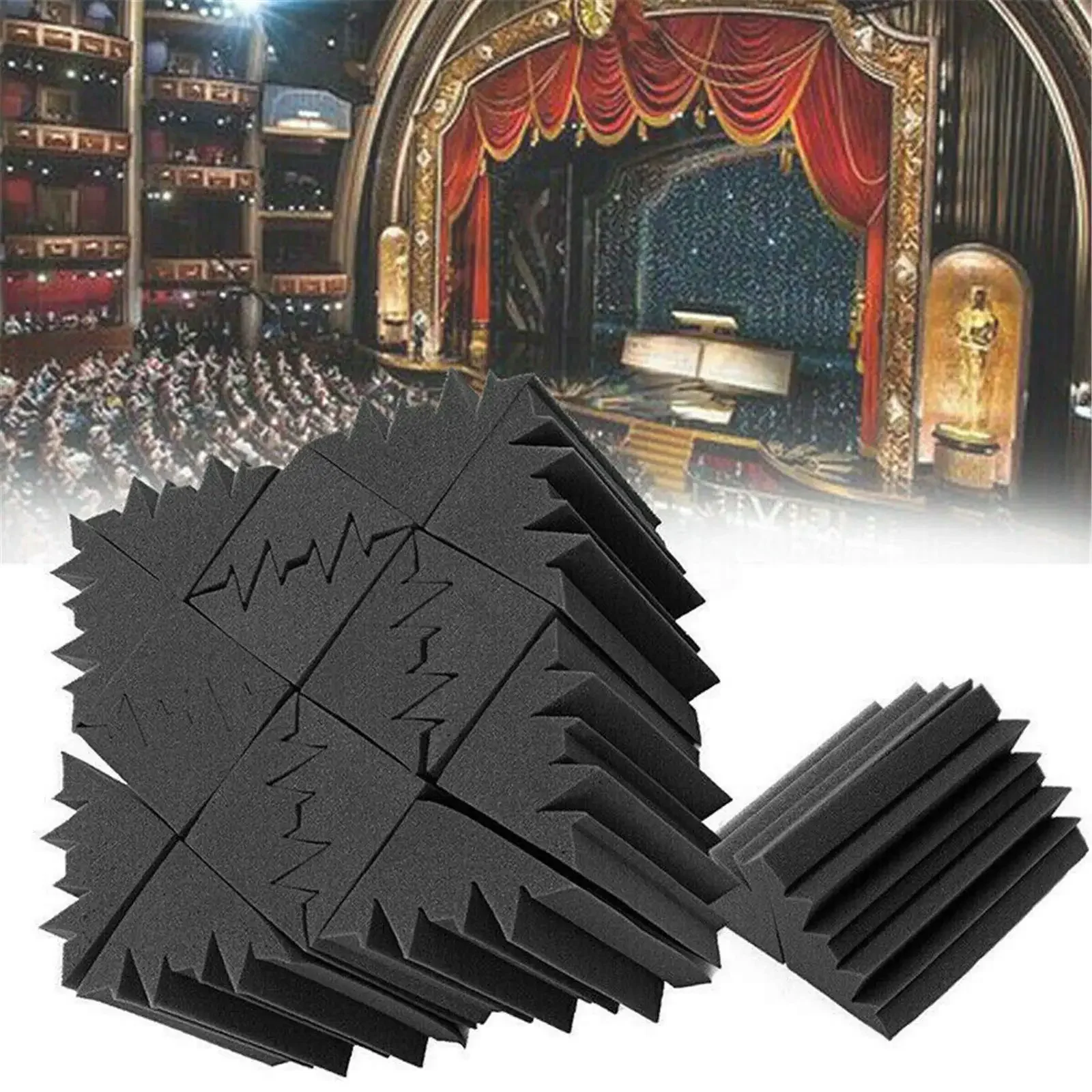Make Friend Bass Traps 12/24Pack Acoustic Foam 12x12x24cm Soundproof Insulation Panels Corner Low-Frequency Sound Absorption
