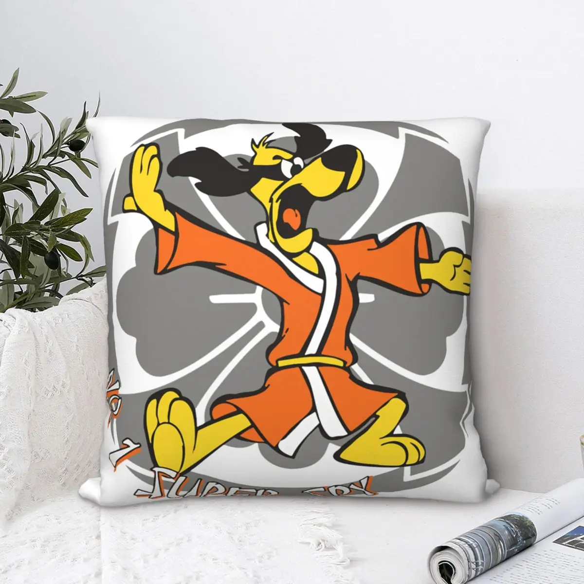 

Super Spy Polyester Cushion Cover Hong Kong Phooey Spot Funny Cartoon For Livingroom Office Decorative Kawaii Pillow Cover