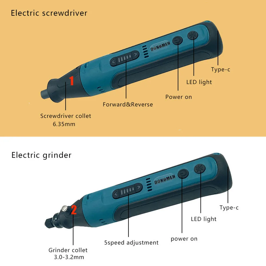 コードレス電動ドライバー,交換可能なチャック付き電動工具,充電式メンテナンス