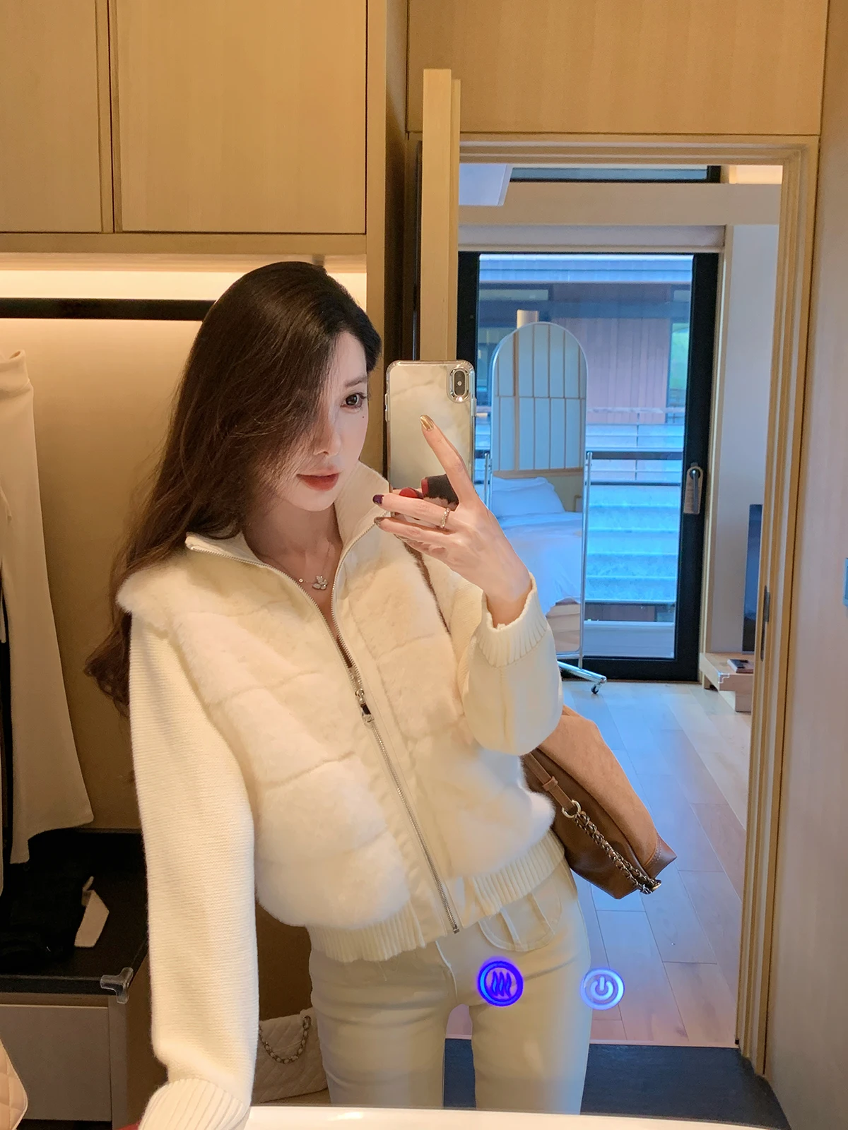 

Женская осенне-зимняя куртка JustQin из хлопка с плюшевыми вставками, модная, приталенная, на молнии