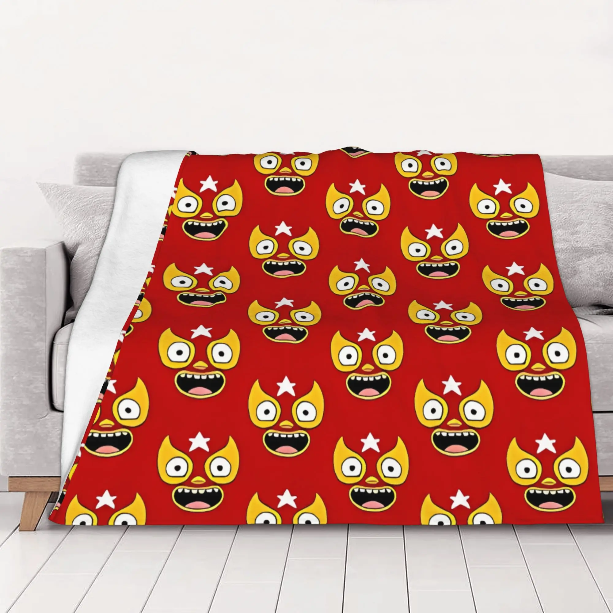 1PC home Cutecore Lucha Star Luchador Blanket Super Cosy Plush Home Living Room Sofa halloween