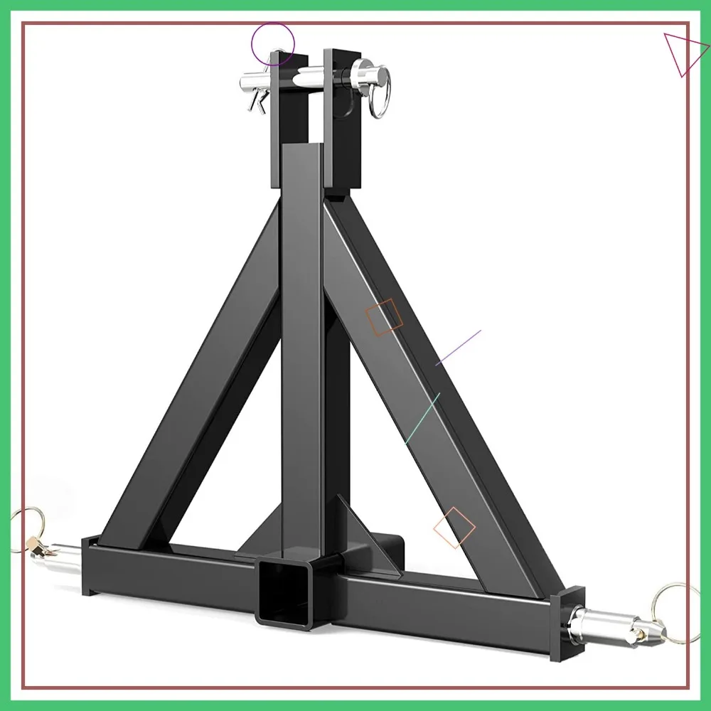 

3 Point Trailer Hitch with 2-Inch Receiver for Category 1 Tractors, Quick Drawbar Adapter for Towing and Hauling
