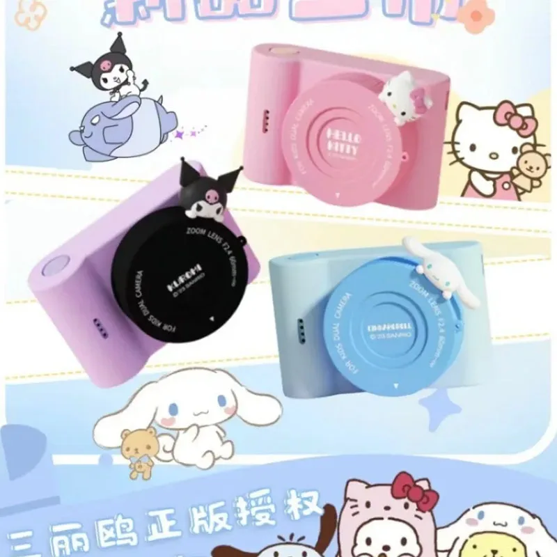 Мультяшная камера Sanrio Hello Kitty Cinnamoroll, детский сенсорный экран высокой четкости, цифровая фотография, Dslr, подарочные игрушки для девочек