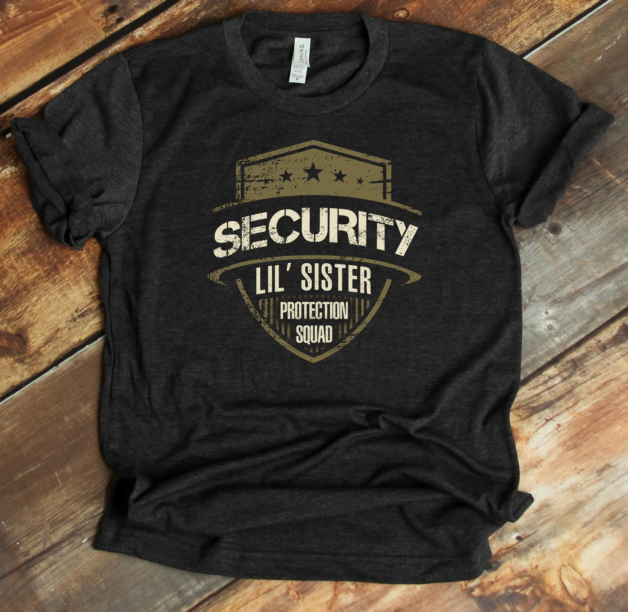 Security Sister Protection Squad T Shirt Siblings Big Brother