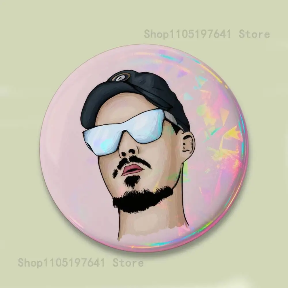 D-Dellafuente F C شارات زر مستدير الإبداعية دبوس بروش شارة حقيبة ديكور المشجعين جمع هدايا الأصدقاء