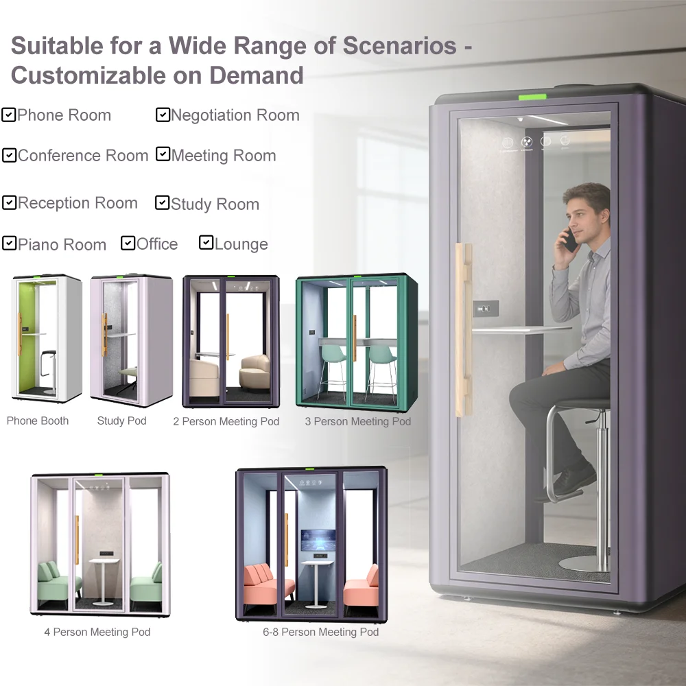Outdoor Pods Offices Office Pods Light and Fan Control Tft Office Capsule Space Pod Bed Outside Office Pod Room