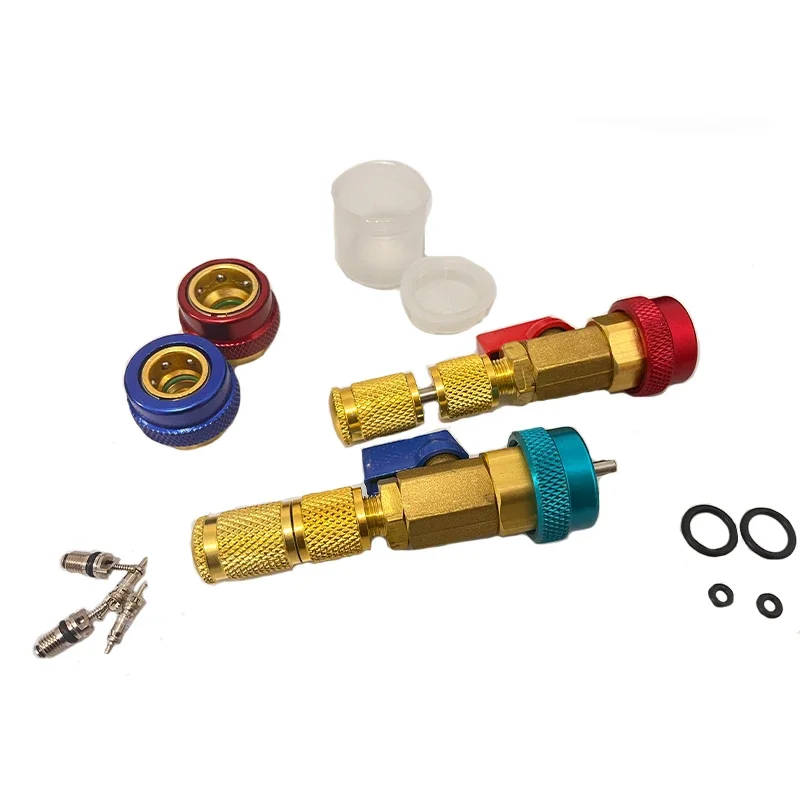 R134A R1234YF Automotive Air Condithoning Valve Core Installer Remover Kit for High Low Pressure Repair Tool