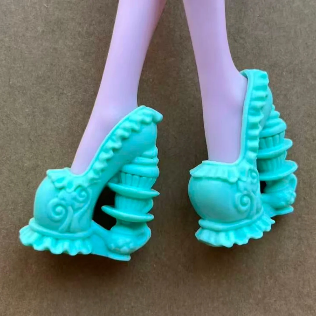 1/6 Scale Monster Doll Shoes Sandals DIY Dressing Accessories Set - Purple Blue Red Green Colors for Doll Decorations