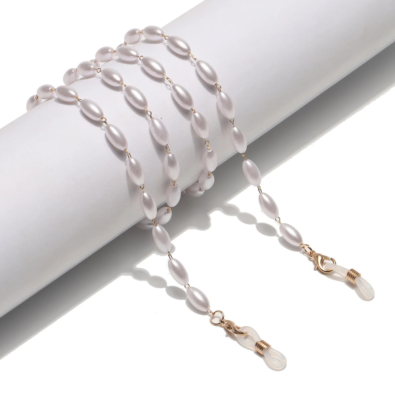 

Fashion Sun Glasses Pearl Eyeglasses Chain Women Outside Casual Sunglasses Accessory Necklace Gift Mask Hanging Rope