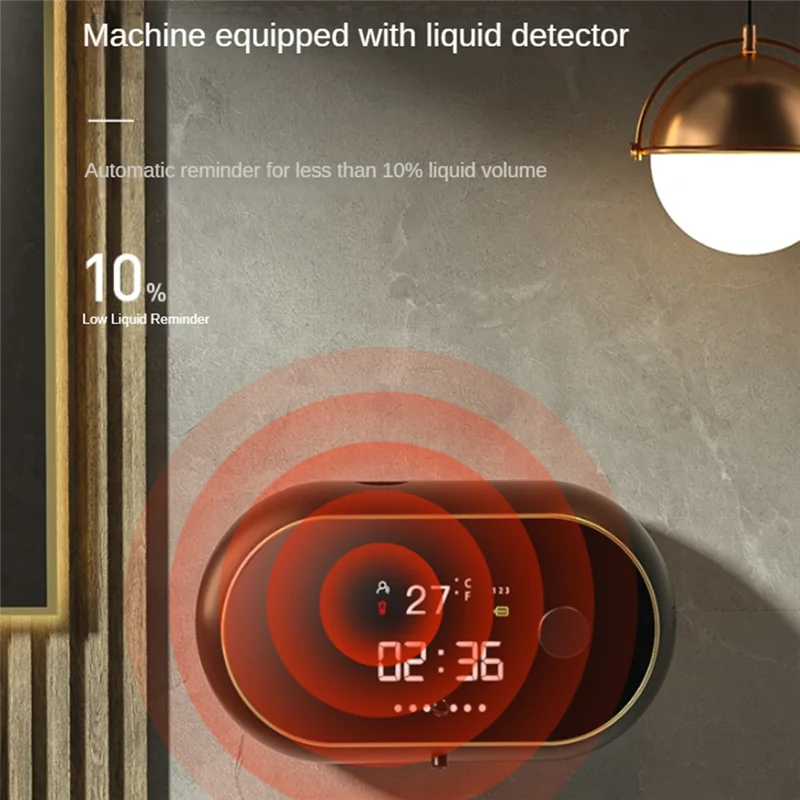 

AB41-автоматический дозатор мыла, настенное крепление, перезаряжаемый светодиодный дисплей, гель-дозатор мыла для кухни, ванной комнаты