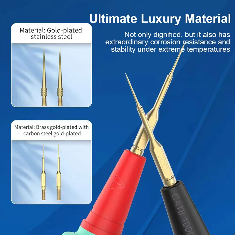 JCID ZF005 Multímetro Pen Probe, Ultra-Sharp, Soft, Anti-Scalding, Fio de Silicone para Multímetro Digital