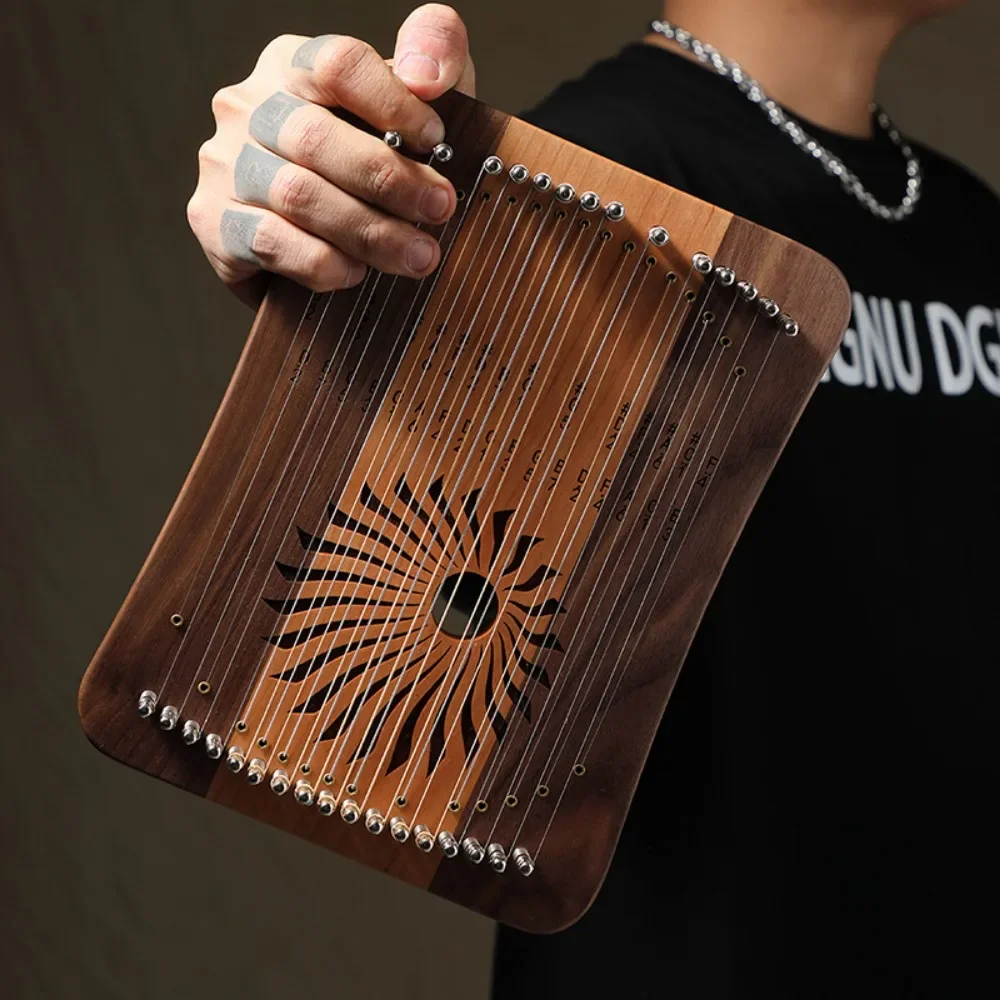 Portable Small Lyre Harp 17 31 Strings Fingerplay Finger Harps Children Beginner Harps Kalimba Professional Musical Instruments