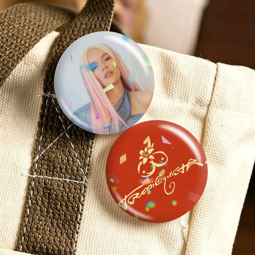 Singer Karol G  25 32 44 58 75mm Badges Personalized Round Brooches Pins Accessory Gift