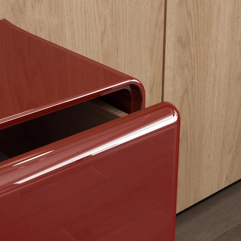 armário, armário de cabeceira, armário de entrada da sala de estar, armário de oito baldes, cômoda de tinta vermelha premium