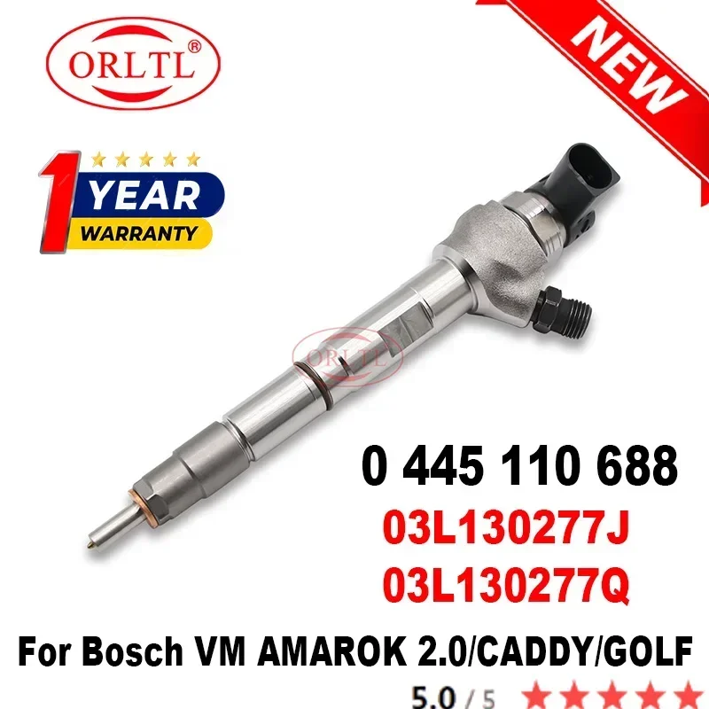 

Genuine 0445110688 Common Rail Diesel Fuel Injector OEM Number 03L130277Q 03L130277J For VW Amarok Audi A4 A6 Q5 Skoda Seat 2.0T