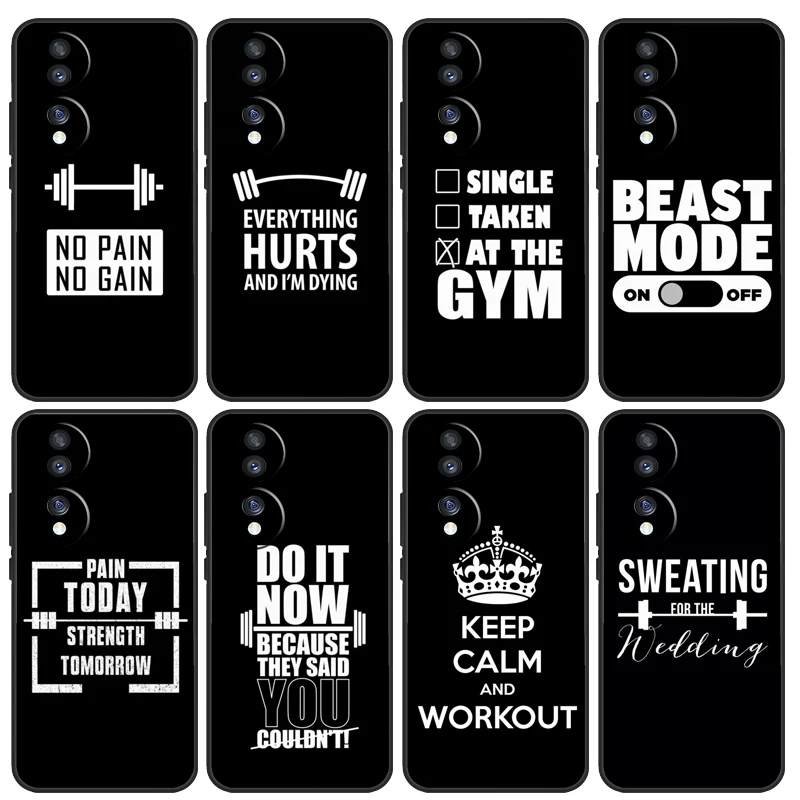 Workout Motivation fitness Gym Phone Case For Honor Magic 5 Pro 50 70 90 Lite 8X 9X X6 X7 X8 X9 X8a X7a X6a X9b X9a Cover