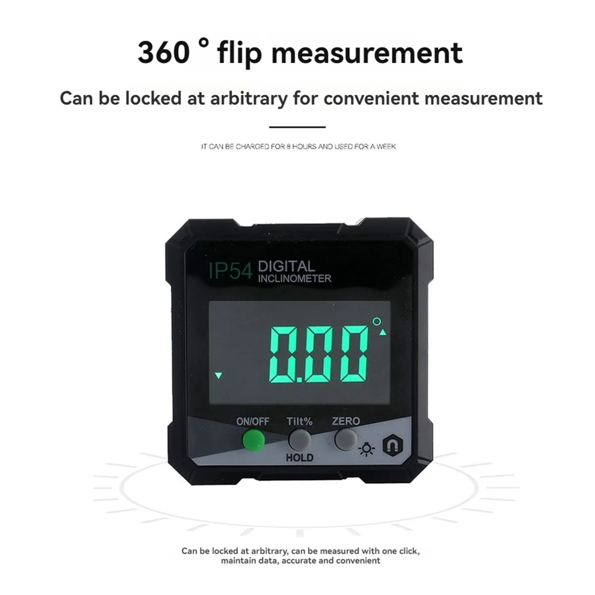 Hot sale Digital Angle Gauge Magnetic Base Level Box Angle Finder Protractor Angle Measuring Instrument for Woodworking DLW30-