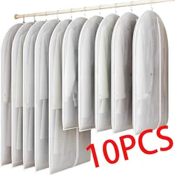 Clothes Hanging Dust Cover Wedding Dress Cover Suit Coat Storage Bag Transparent Fully Enclosed Clothes Cover With Zipper