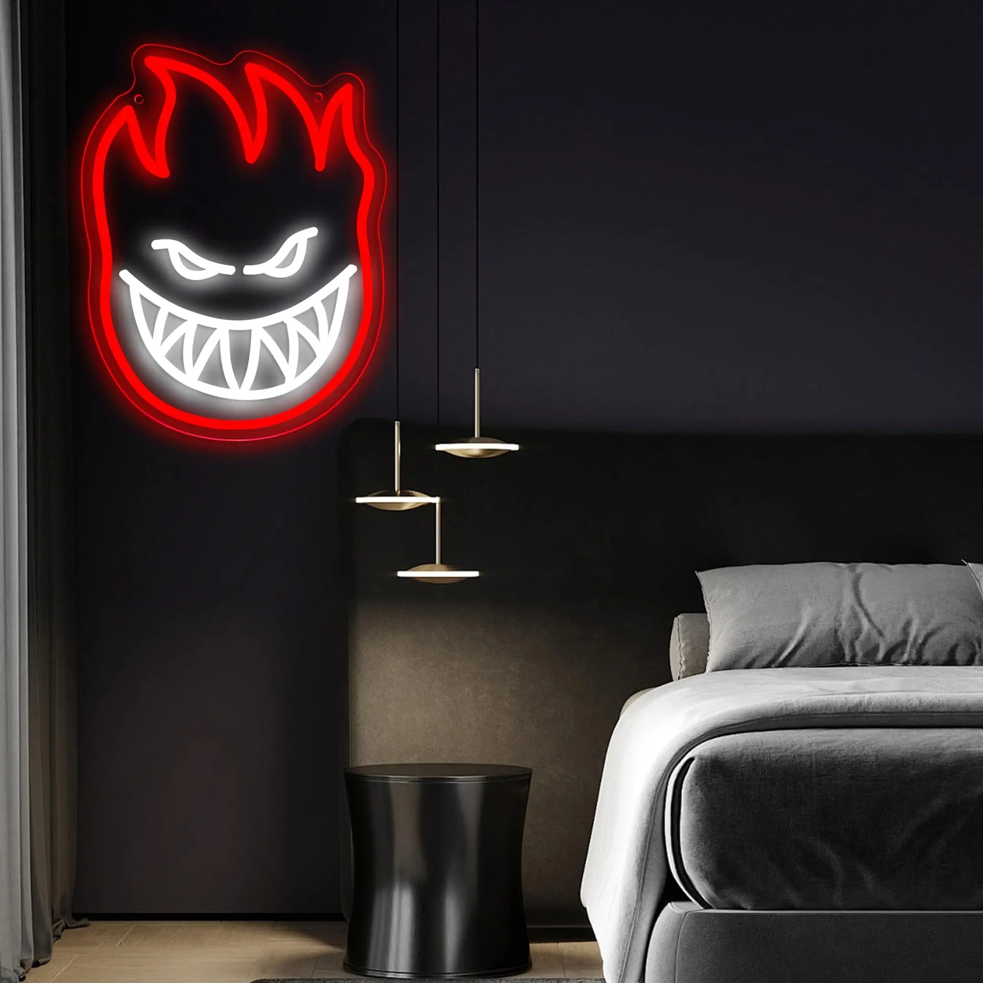 Flame LED Neon - Engraved Acrylic Design, USB Powered Dimmable LED Neon, Suitable for Bars, Parties, Game Room Wall Art