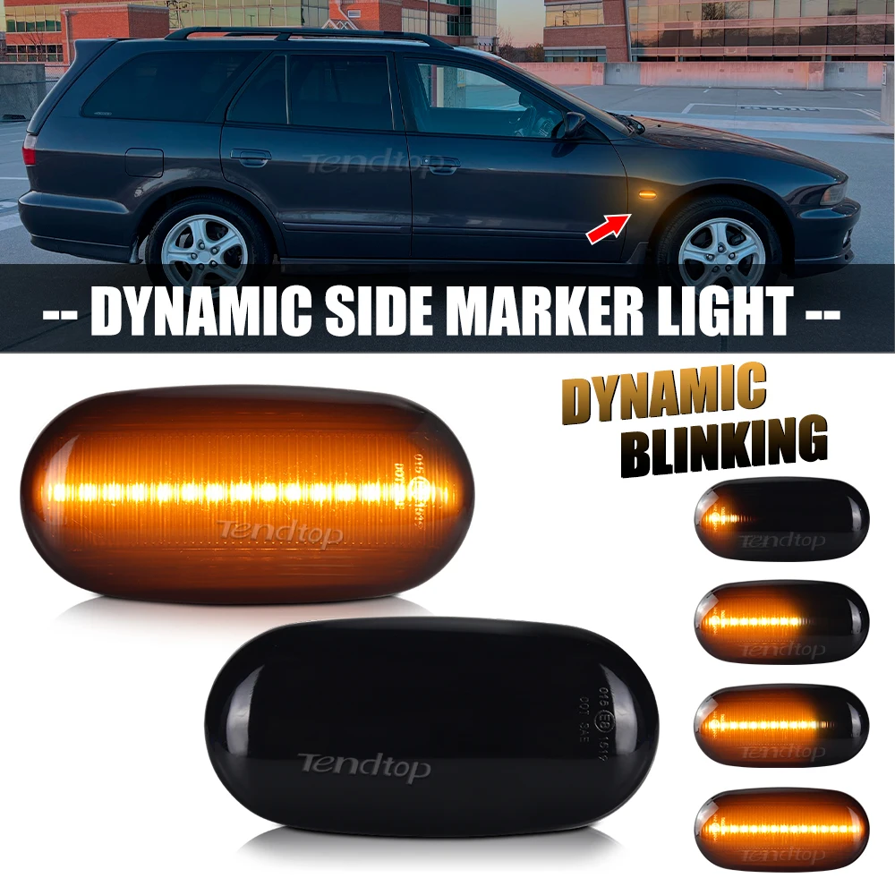 2pcs Dynamic Side Marker Lights Indicator Amber Repeater Car Lamp For Mitsubishi Pajero Sport 2G Galant 8 rose