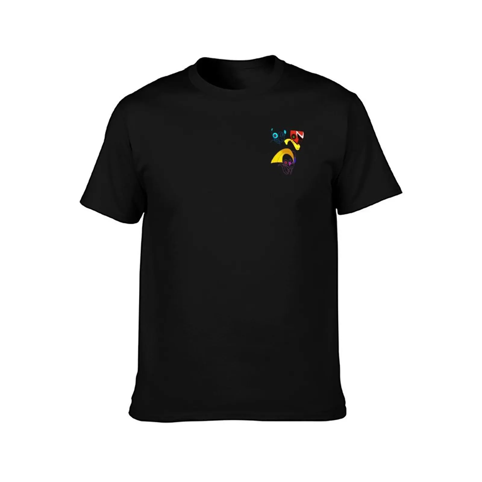 MegaMan Trio T-Shirt, Summer Casual Cotton Tee, Oversized Streetwear Tops, Vintage Graphic Print, Loose Fit Short Sleeve