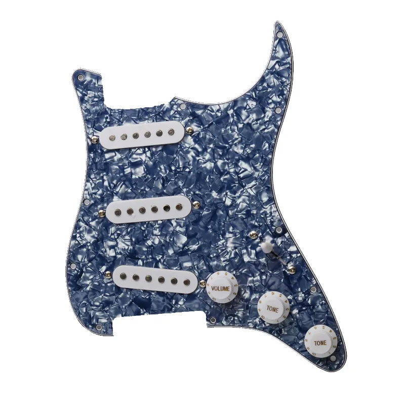 

SSS Electric Guitar Prewired Pickguard Complete Loaded Pickguard Pickups Circuit Pearl Scratch Plate For ST SQ Guitar Parts