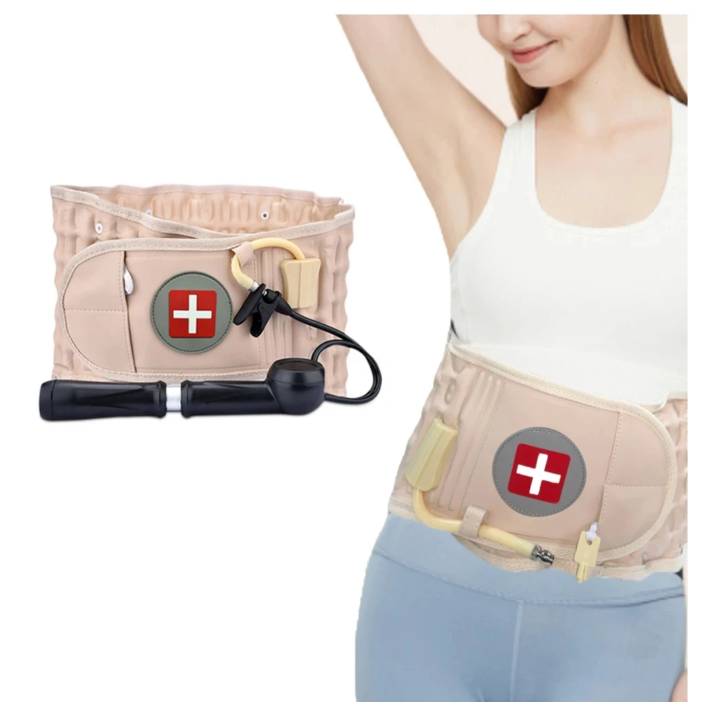 

Adjustable Inflatable Lumbar Traction Belt Unisex Adult Air Decompression Brace Back Pain Relief Posture Corrector Spine Support