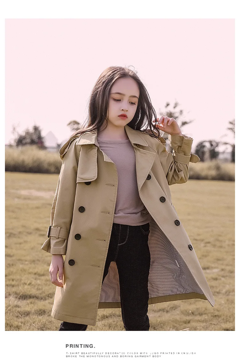 2022 nuovo autunno bambini ragazze giacca lunga bambino ragazza cappotti bambini stile Casual giacca per bambini primavera adolescente abbigliamento