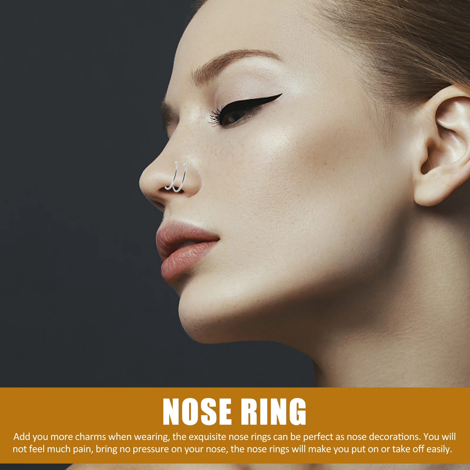 

2Pcs Stainless Steel Nose Rings for Women Seamless Lightweight Elegant Jewelry for Everyday Wear Style