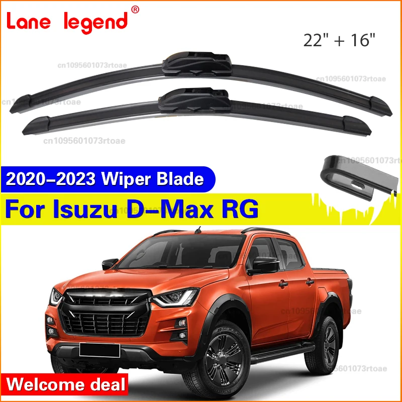 

Car Front Wiper Blades For Isuzu D-Max RG 2020 2021 2022 2023 Windscreen Windshield Windows Brushes Accessories 22"+16"