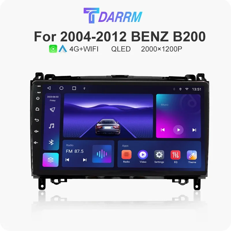 

Android Car Radio Multimedia for Mercedes Benz W169 W245 B200 W906 Sprinter W639 Vito Video Player GPS 4G Carplay Auto Head Unit
