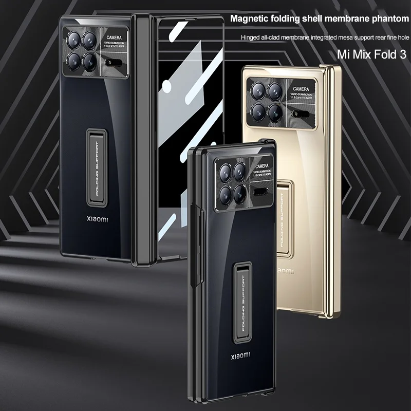 

Для Xiaomi Mix Fold 3 прозрачный Магнитный шарнир Kickstand складной фантомный чехол для телефона Fold3 противоударный полный защитный чехол