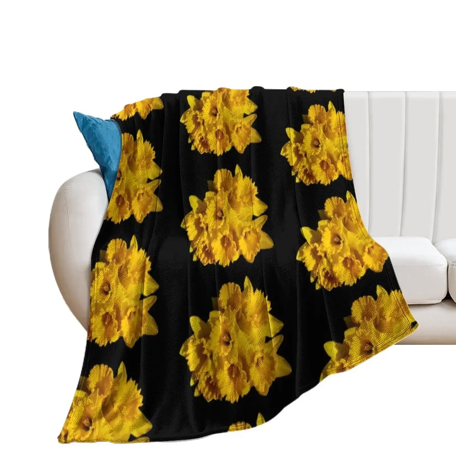 Bunch of yellow Daffodils Throw Blanket christmas decoration Soft Nap Sleeping Bag Blankets