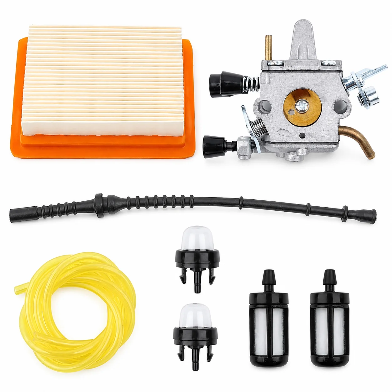 Carburetor Air Filter Fuel Line Kit & Spark Plugs For STIHL Trimmer FS120 FS200 FS020 FS202 TS200 FS250 FS300 FS350 Brushcutter