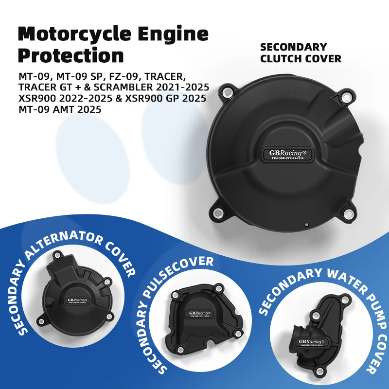 إكسسوارات الفقرة موتو GBracing غطاء النبض الثانوي لياماها YZF-R9/MT-09 ATM 25 MT-09/SP FZ-09 الراسم/GT + تشويش إذاعي 2021-2025 #1