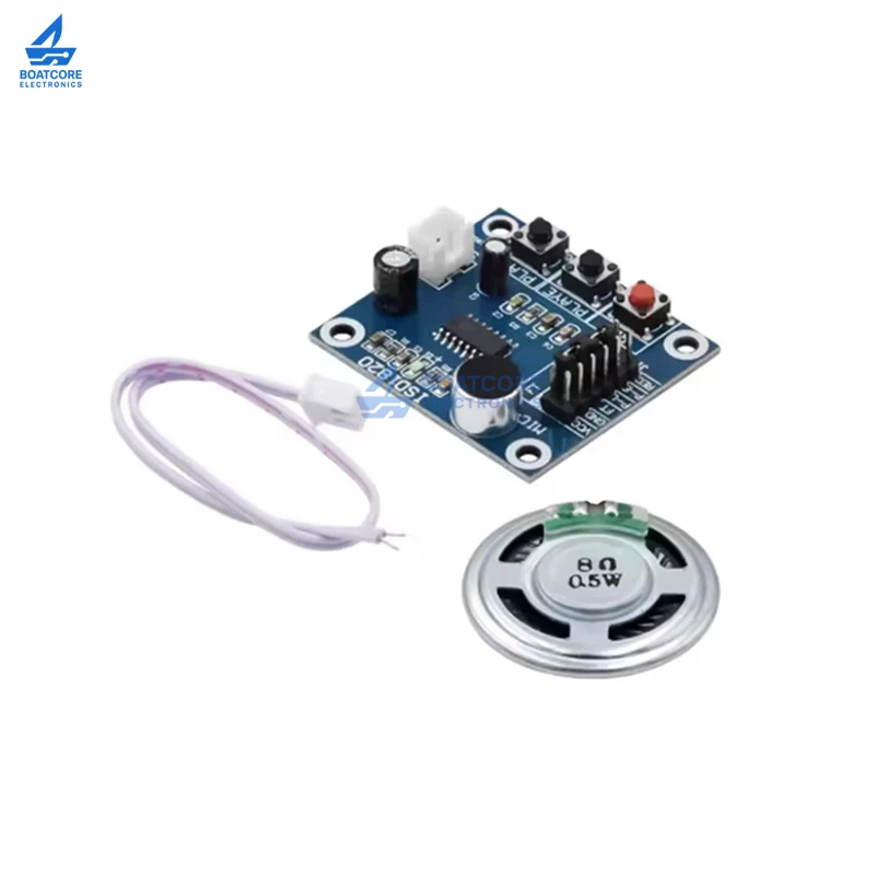 1PCS ISD1820 Voice Module Recording Module Telediphone Module Board with Microphones + Loudspeaker the Voice Board